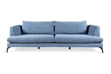 ספה תלת מושבית |ספה מבד גוון תכלת | ספה קלאסית ועדינה